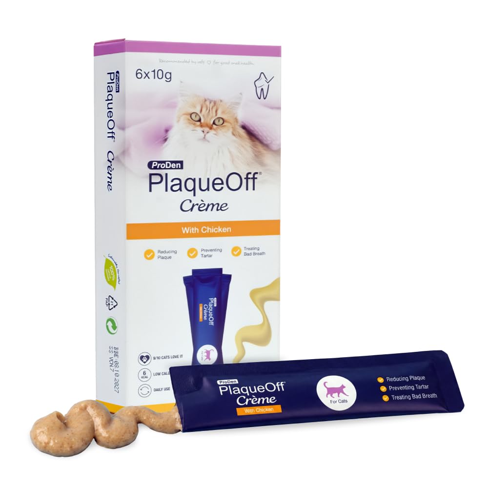 ProDen PlaqueOff 40g Powder for Cats, 100% Natural Tooth Care Powder, Protects Against Bad Breath, Helps with Tartar and Plaque