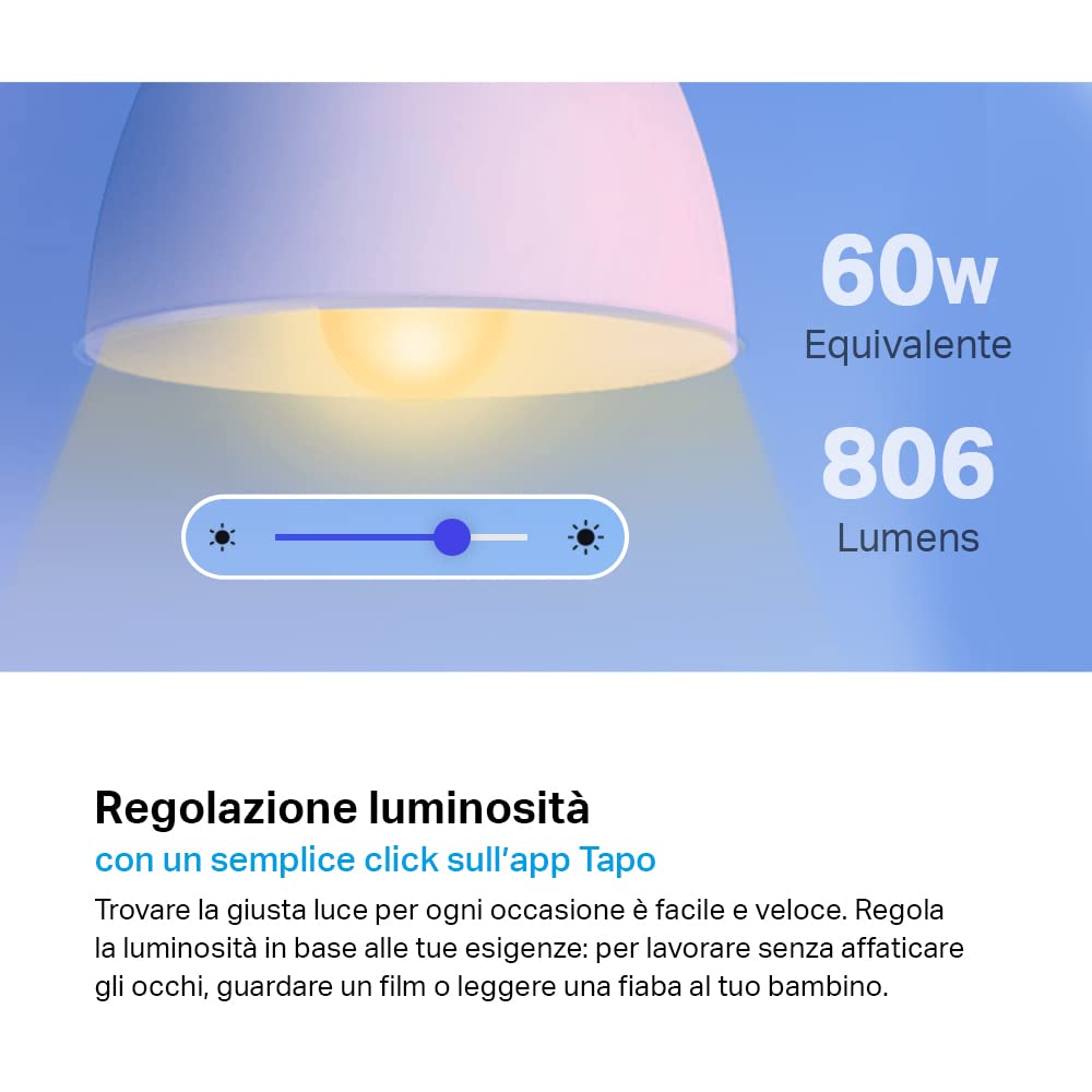 Tapo L430C(2-Pack) E14 Smart Bulb Candle Multicolour LED Light Bulb