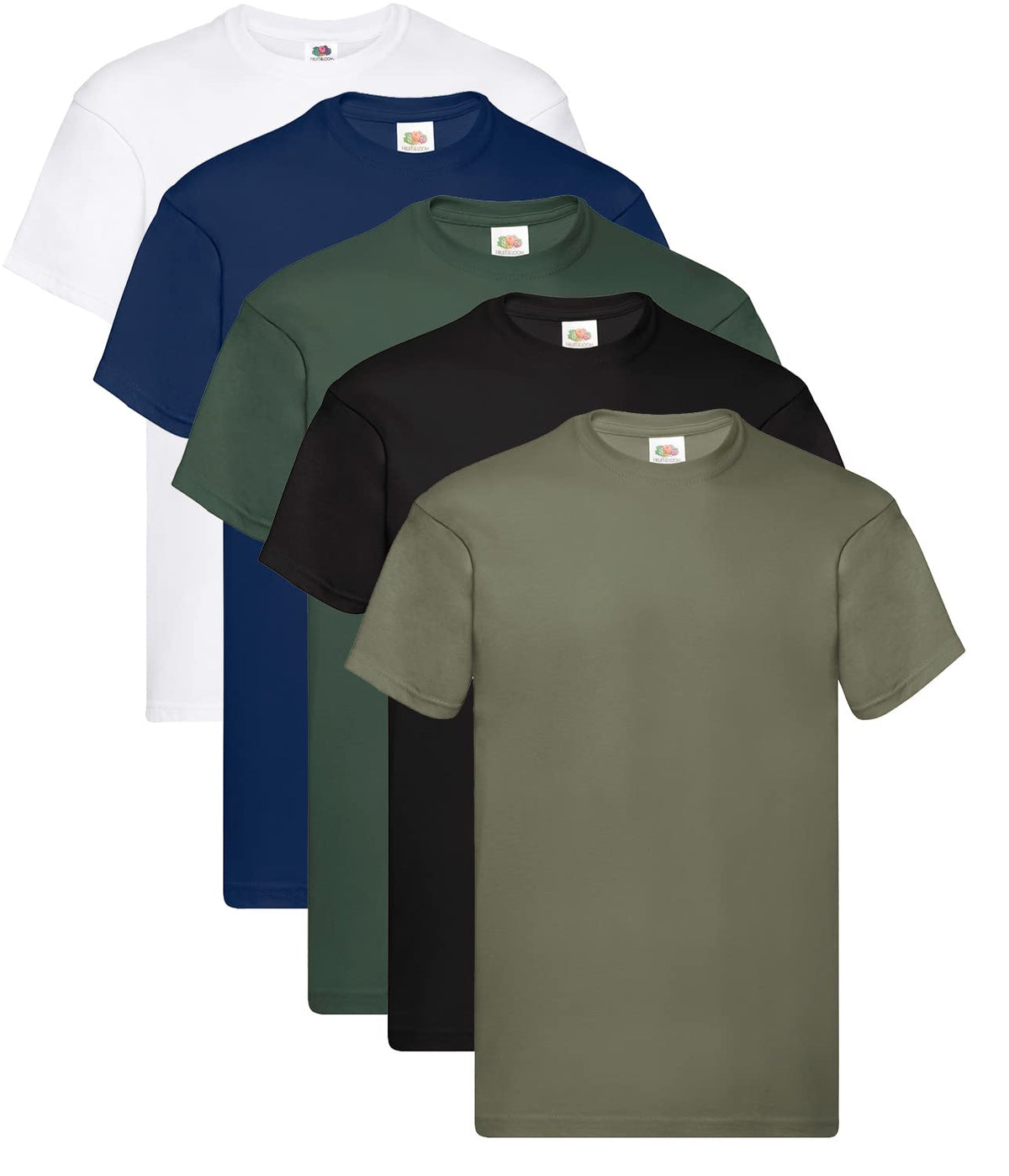 Fruit of the Loom Men's T-Shirt Iconic Tee, Lightweight Ringspun Tee, 5 Pack