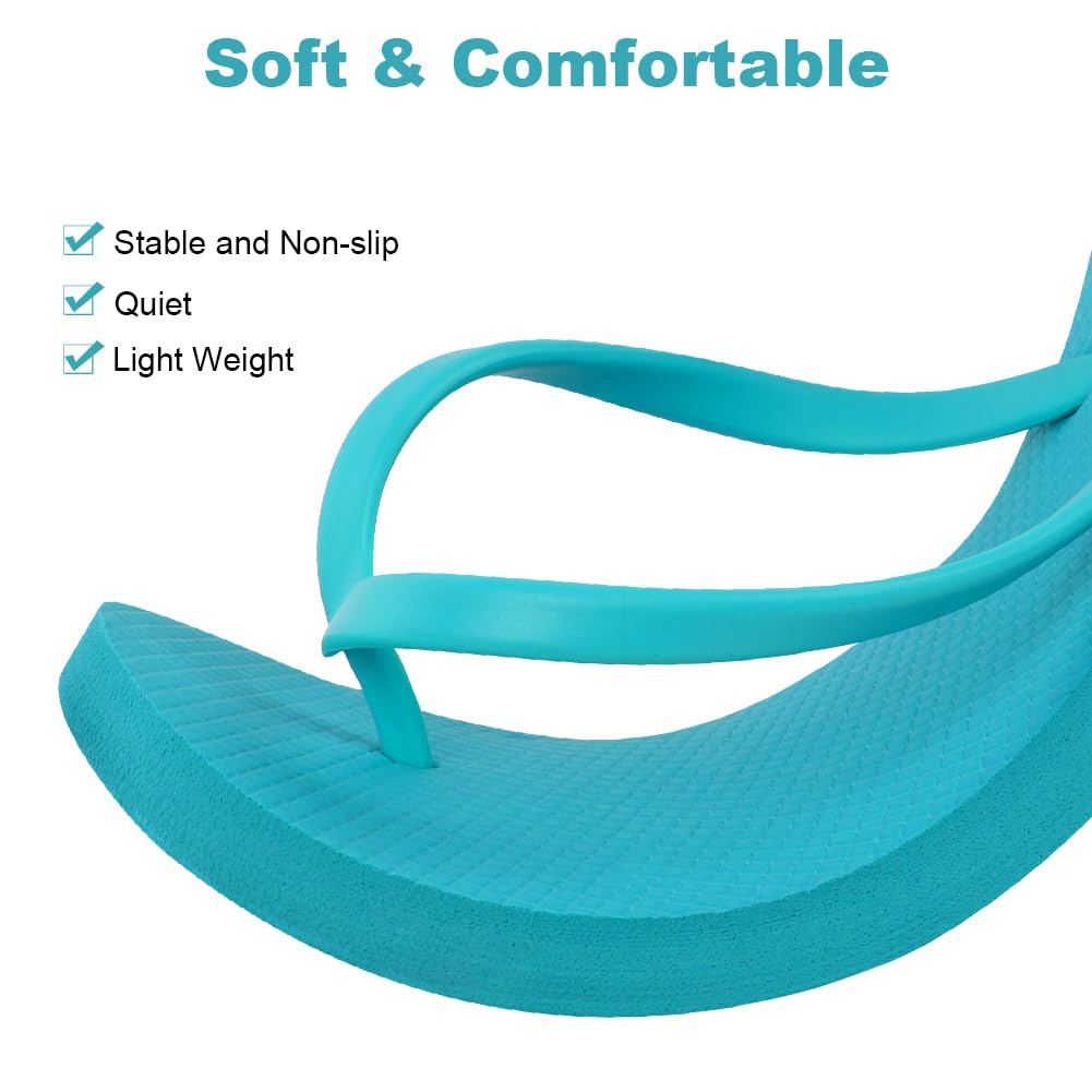 Aomig Unisex Flip Flops Ladies Girls Mens Flatform Beach Flip-Flop Slim Rubber Flip Flops Women's Yoga Mat Comfortable Beach Platform Sandals Slip-Resistant Flat Flip Flops