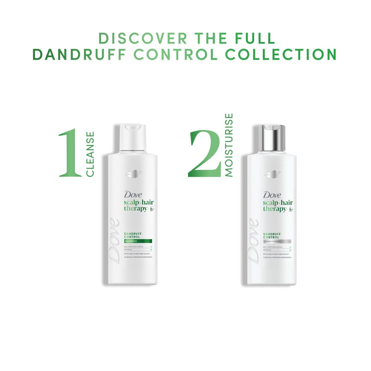 Dove Scalp + Hair Therapy Dandruff Control Shampoo hair care with Salicylic Acid, Piroctone and Panthenol for up to 100% flake-free scalp* 400 ml