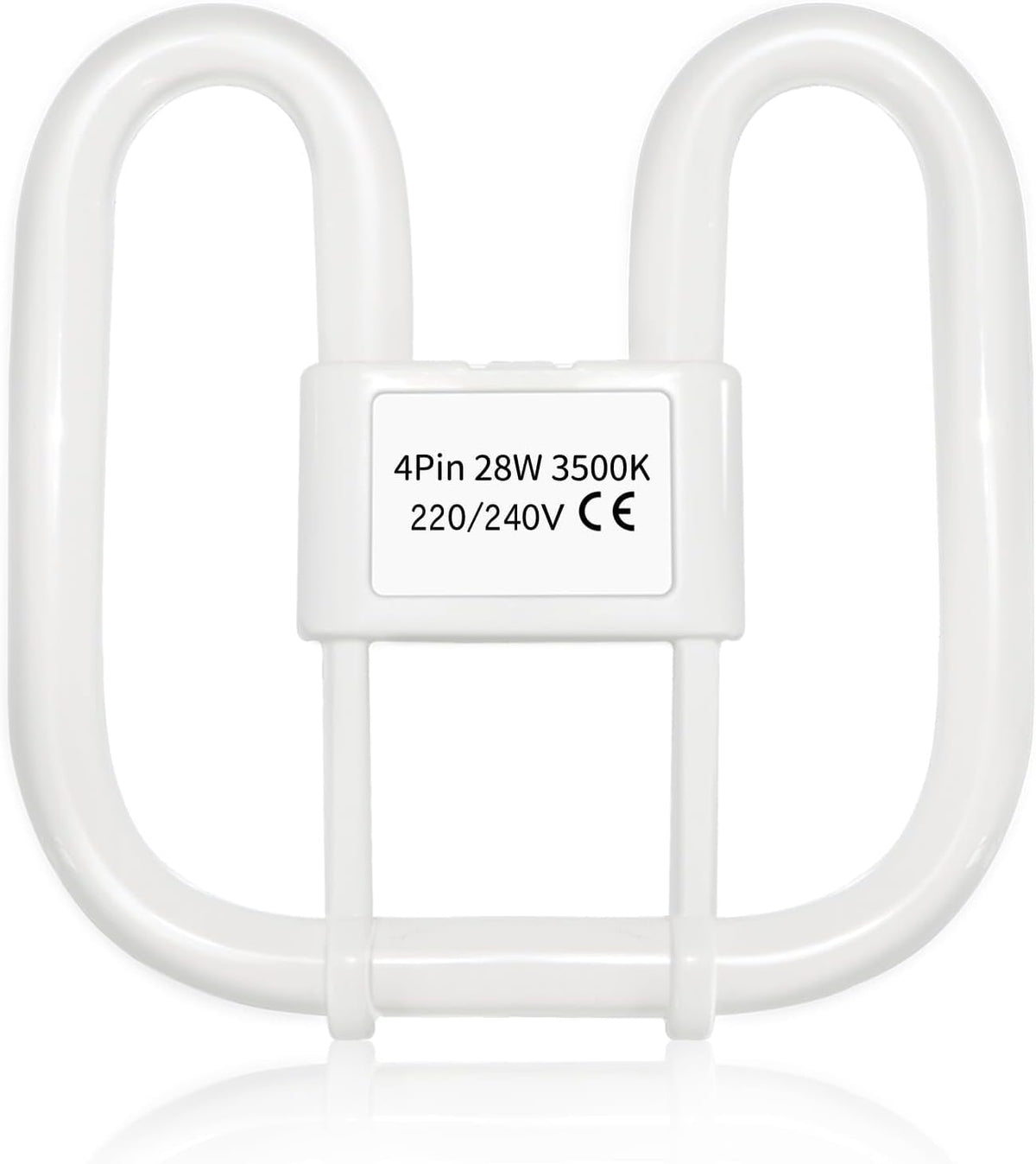 Akynite 16W 2D Square 2-Pin GR8 Cap Daylight White 6500k Compact Fluorescent Lamp, AC 230V, CFL 2 Pin Light Bulb, not dimmable, GR8 DD Flat Butterfly Bulb for Flush Ceiling Light, 1 Pack