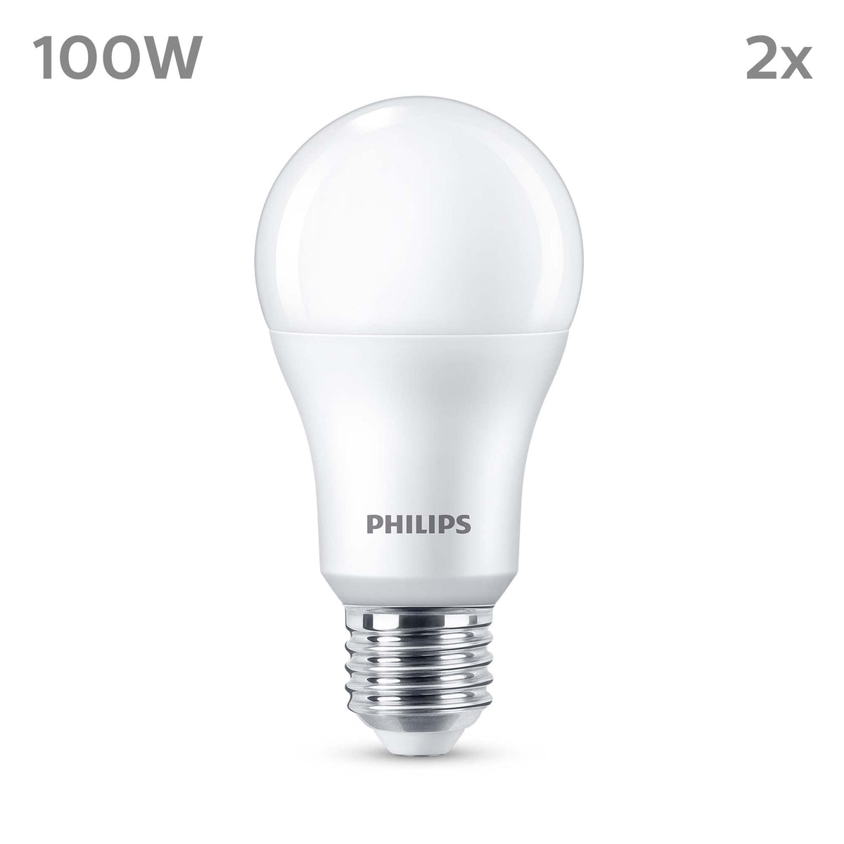 PHILIPS LED Frosted A67 Light Bulb 3 Pack [Warm White 2700K - E27 Edison Screw] 100W, Non Dimmable. for Home Indoor Lighting