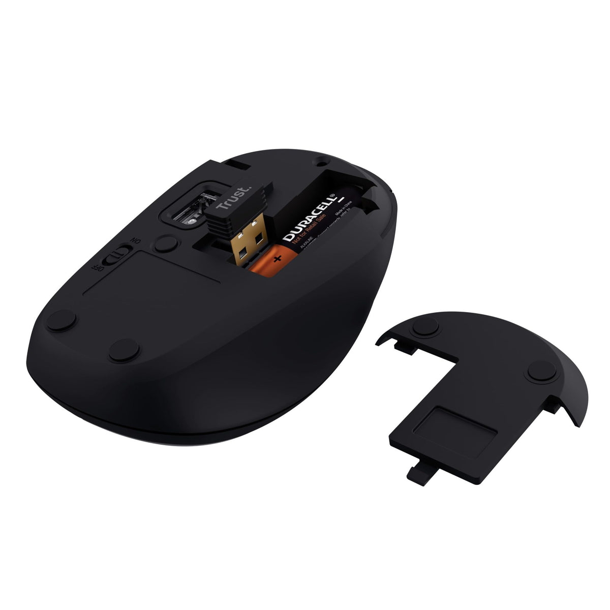 Trust Yvi FX Wireless Mouse with LED Illumination, USB Micro Receiver, RF 2.4 GHz, 800/1600 DPI, Ambidextrous, 8 m Range, Computer Mouse for Laptop, PC and Mac - Pink