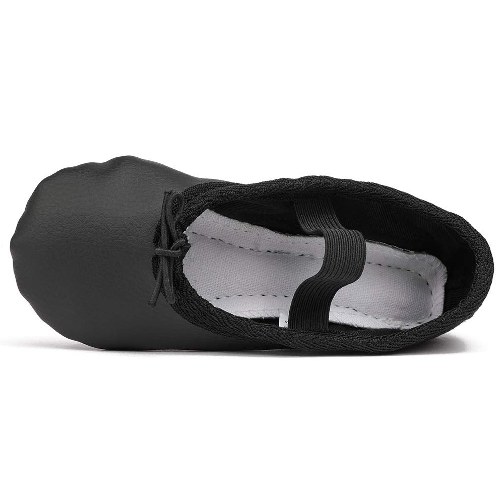 Bezioner Ballet Shoes Leather Ballet Flats Full Sole Dance Slippers for Girls Toddlers Women