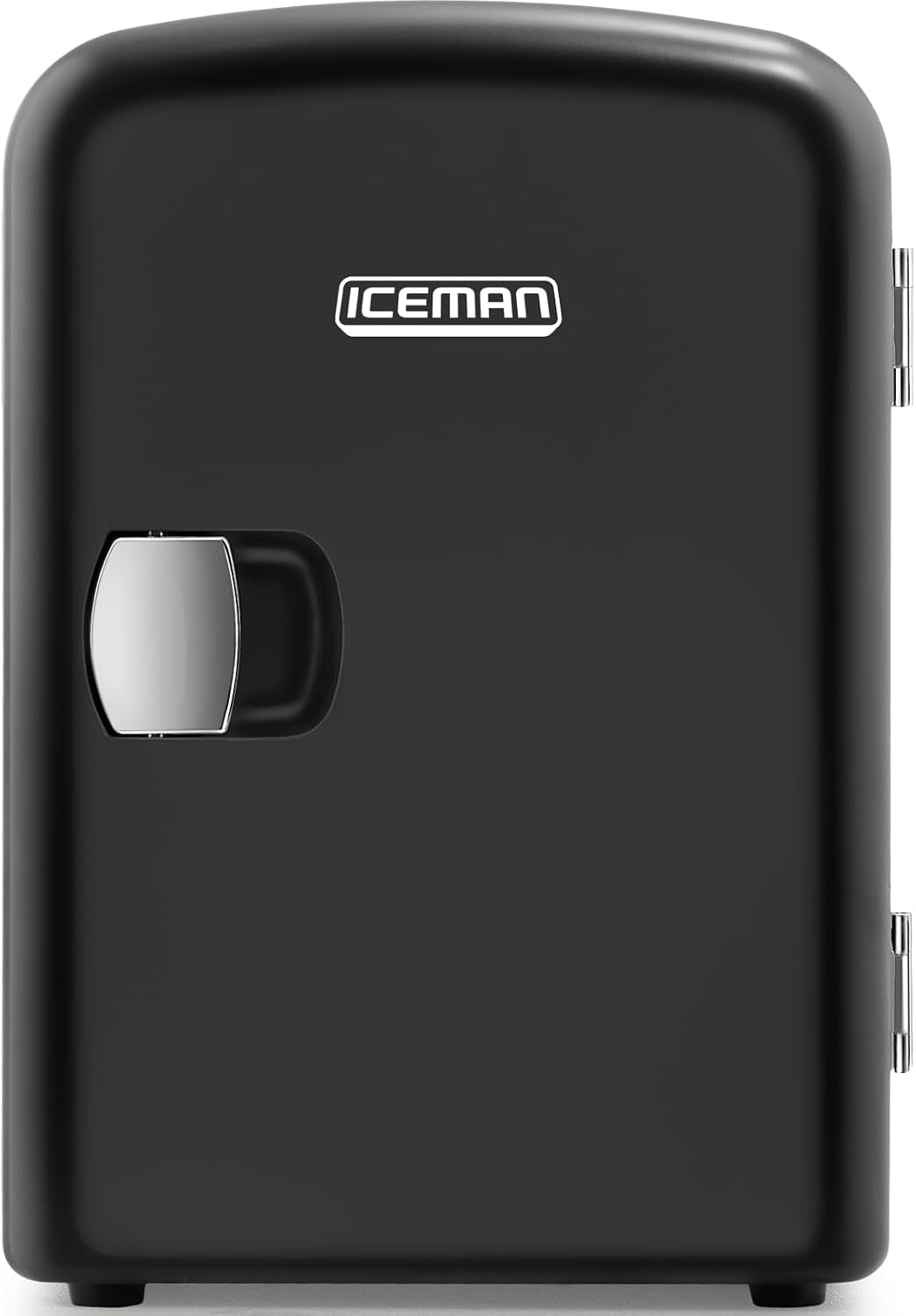 Iceman Mini Portable Eraser Personal Fridge, Cools & Heats, 4 Litre Capacity, Chills 6 12oz cans, 100% Freon-Free & Eco Friendly, Includes Plugs for Home Outlet & 12V Car Charger, Black