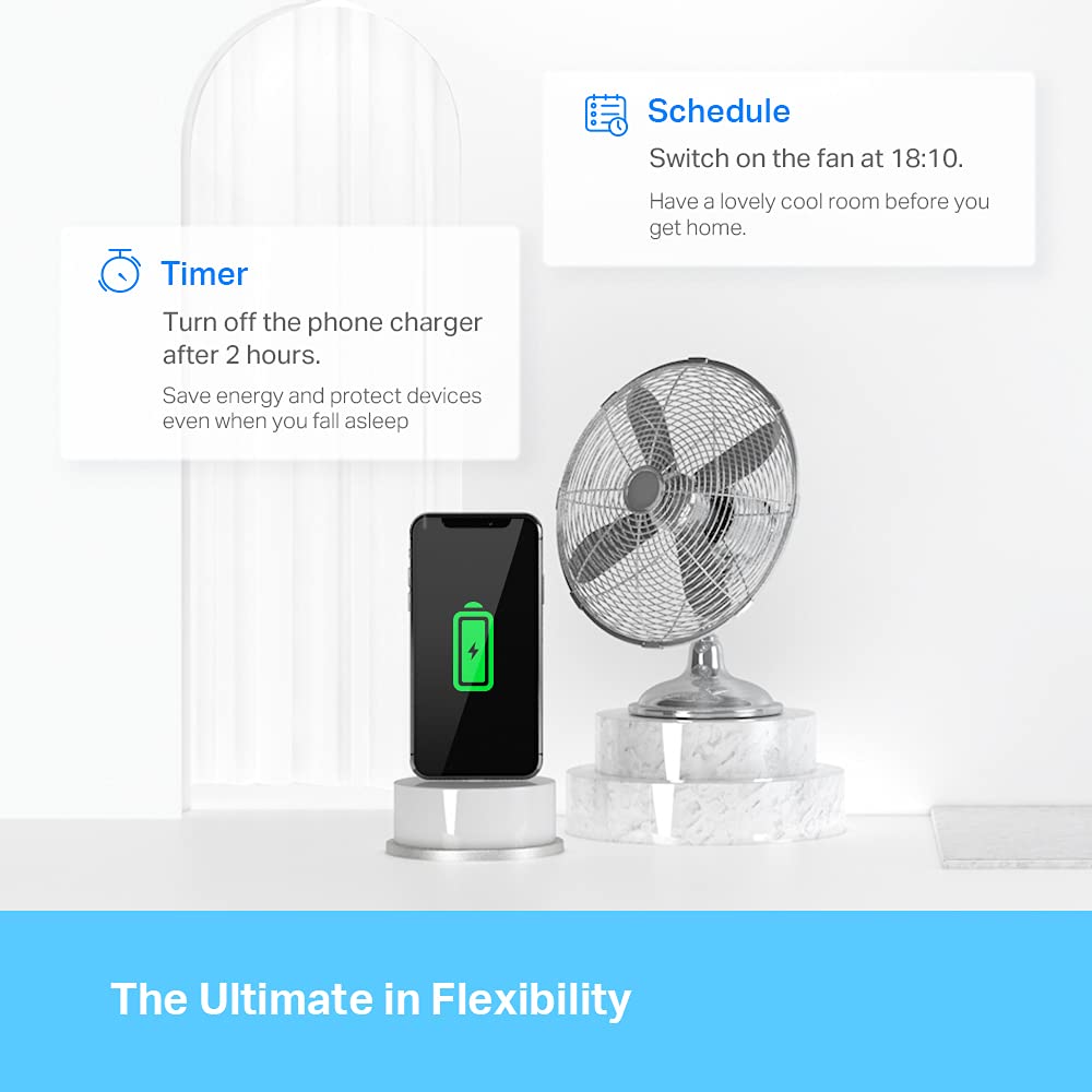 Tapo P100 2-Pack Smart Plug, Wi-Fi, App Remote Control, Voice Control with Alexa & Google, Away Mode, Scheduling & Timer, Device Sharing, Easy Set Up, Multiple Safety Guarantees