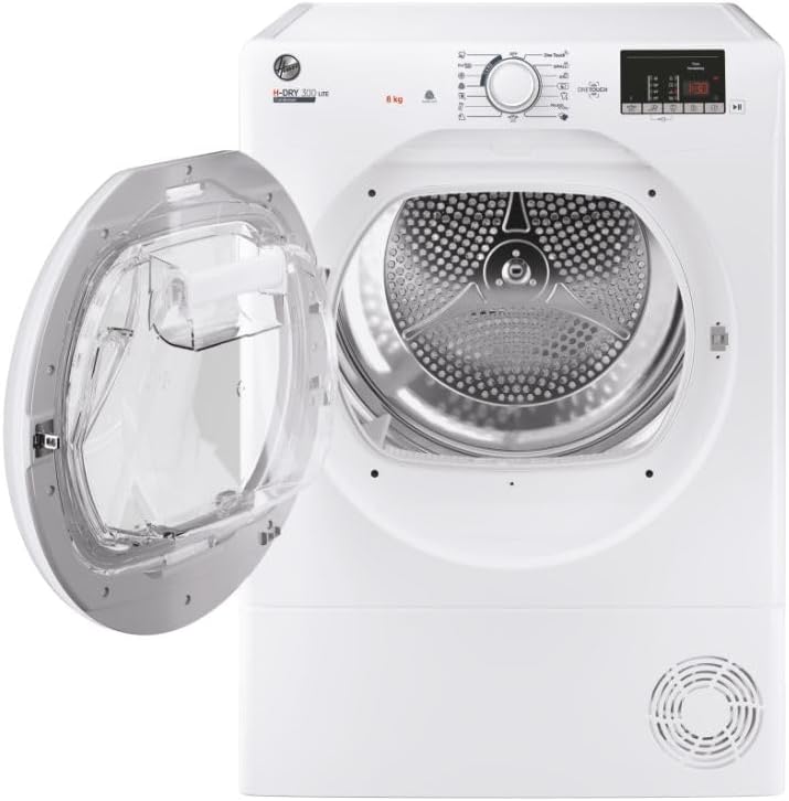 Hoover HLEC8DE H-Dry 300 8kg Freestanding Condenser Tumble Dryer, Aquavision, White