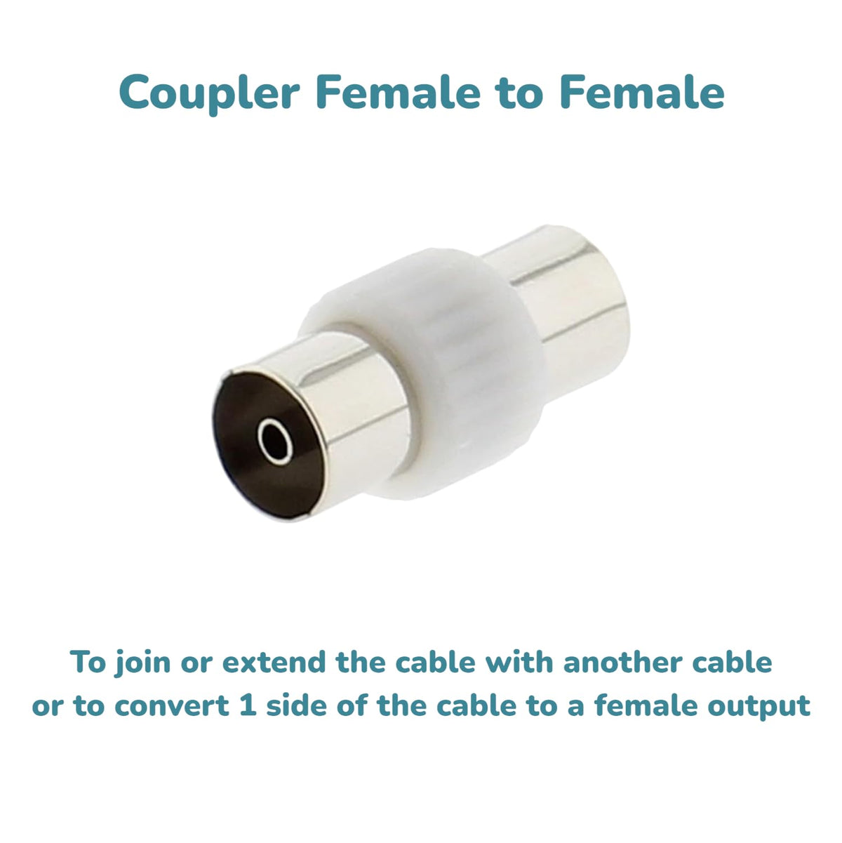 3C2V TV Coaxial Cable 8M - Nickel Plated RF Coax Extension Lead for Freesat, Aerial Socket, Freeview, Sat,DVD,VCR,SKY, Smart U-HD TV, Virgin, BT, Antenna Box, Y Splitter, Signal Booster 8.0 Meter
