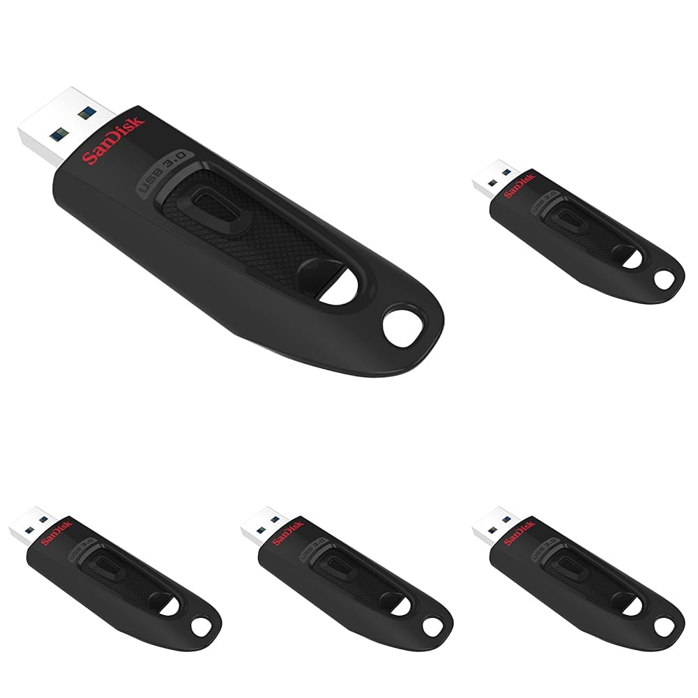 SANDISK Ultra 256GB, USB-A Flash Drive, Up to 100MB/s Read Speeds