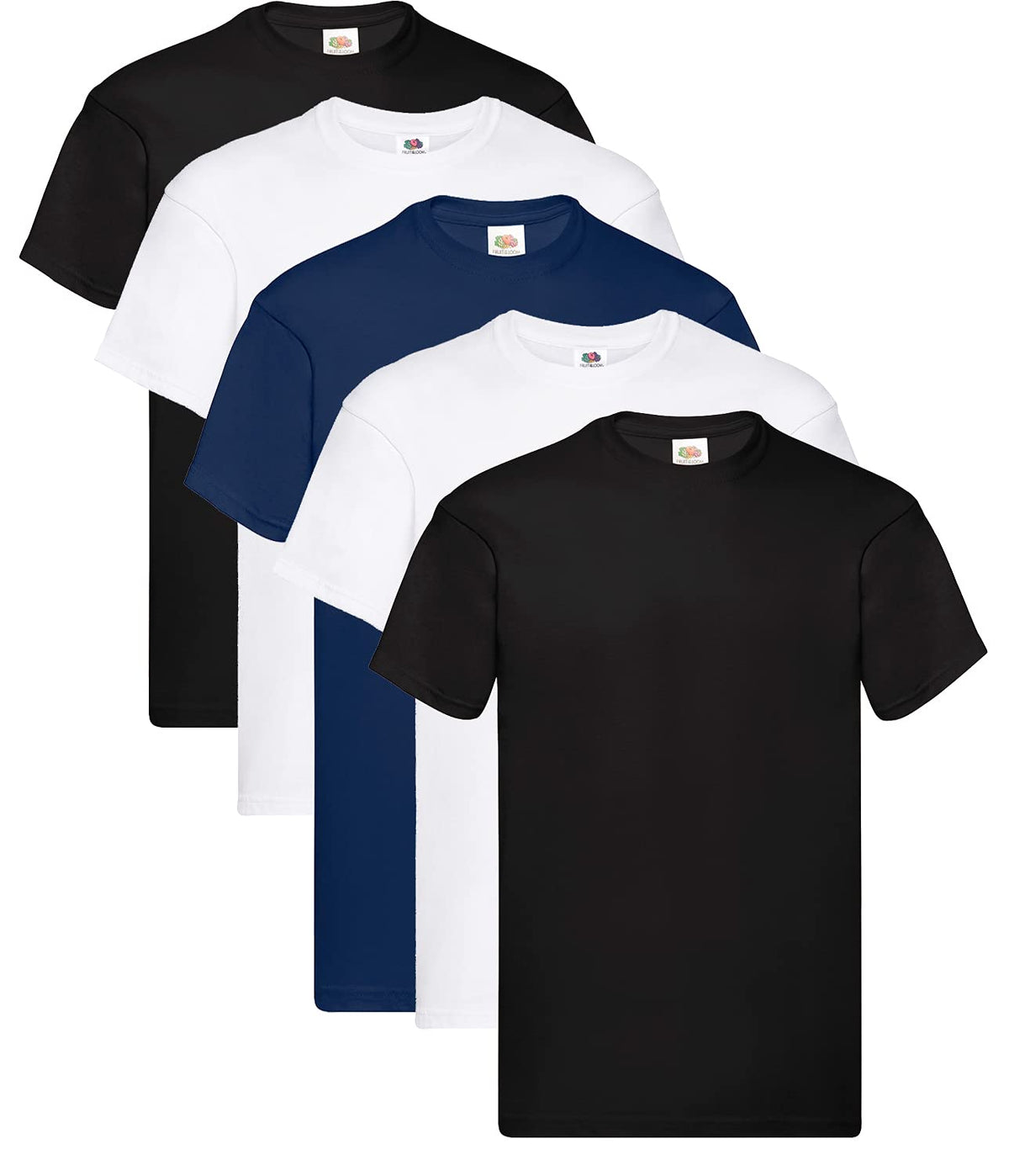 Fruit of the Loom Men's T-Shirt Iconic Tee, Lightweight Ringspun Tee, 5 Pack