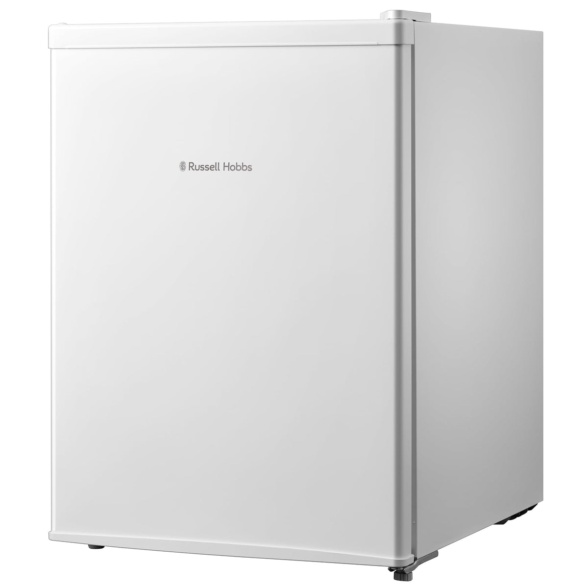 Russell Hobbs Table Top Larder Mini Fridge 66L Capacity, Reversible Door & Adjustable Feet, 0 to 8 Degrees Manual Temperature Control, Silver RH67TTLF0E1SS
