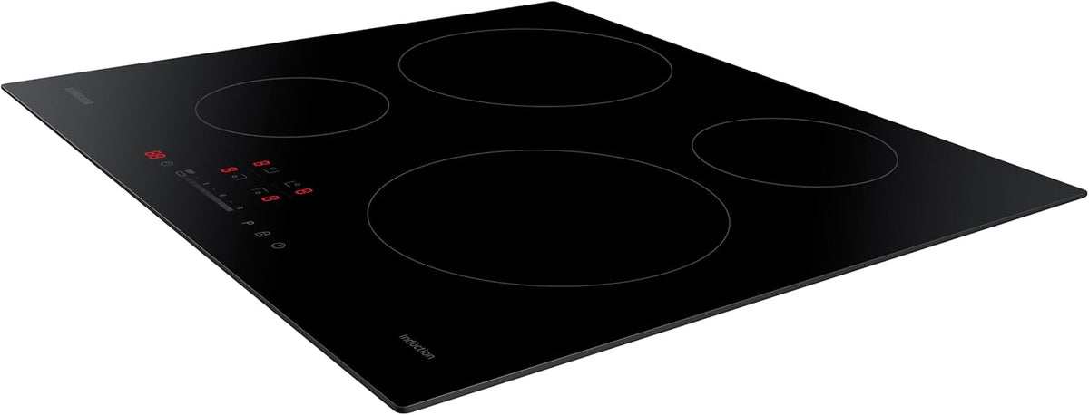 Samsung Ceramic Hob with 4 Cooking Zones, With Touch Control, Colour: Black, Material: Glass, C61R2AEE