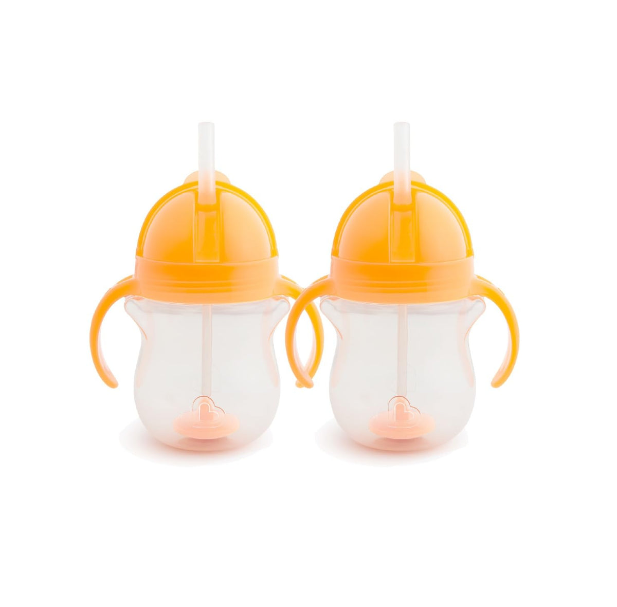 Munchkin Click Lock Tip & Sip Straw Cup Set| Baby & Toddler Sippy Cups with Straw| BPA Free Non Spill Cup| Dishwasher Safe Baby Straw Cup| Weighted Straw Childrens Cups| 7oz/207ml| 2 Pack| Pink/Purple