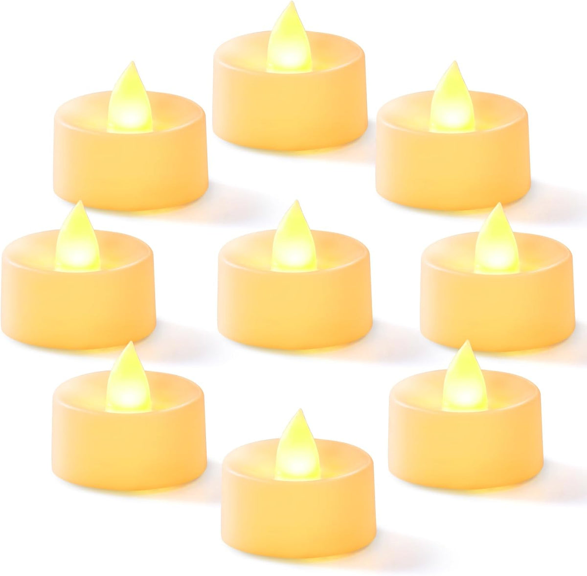 Homemory Led Battery Operated Tea Lights, Fake Electric Flickering Candles