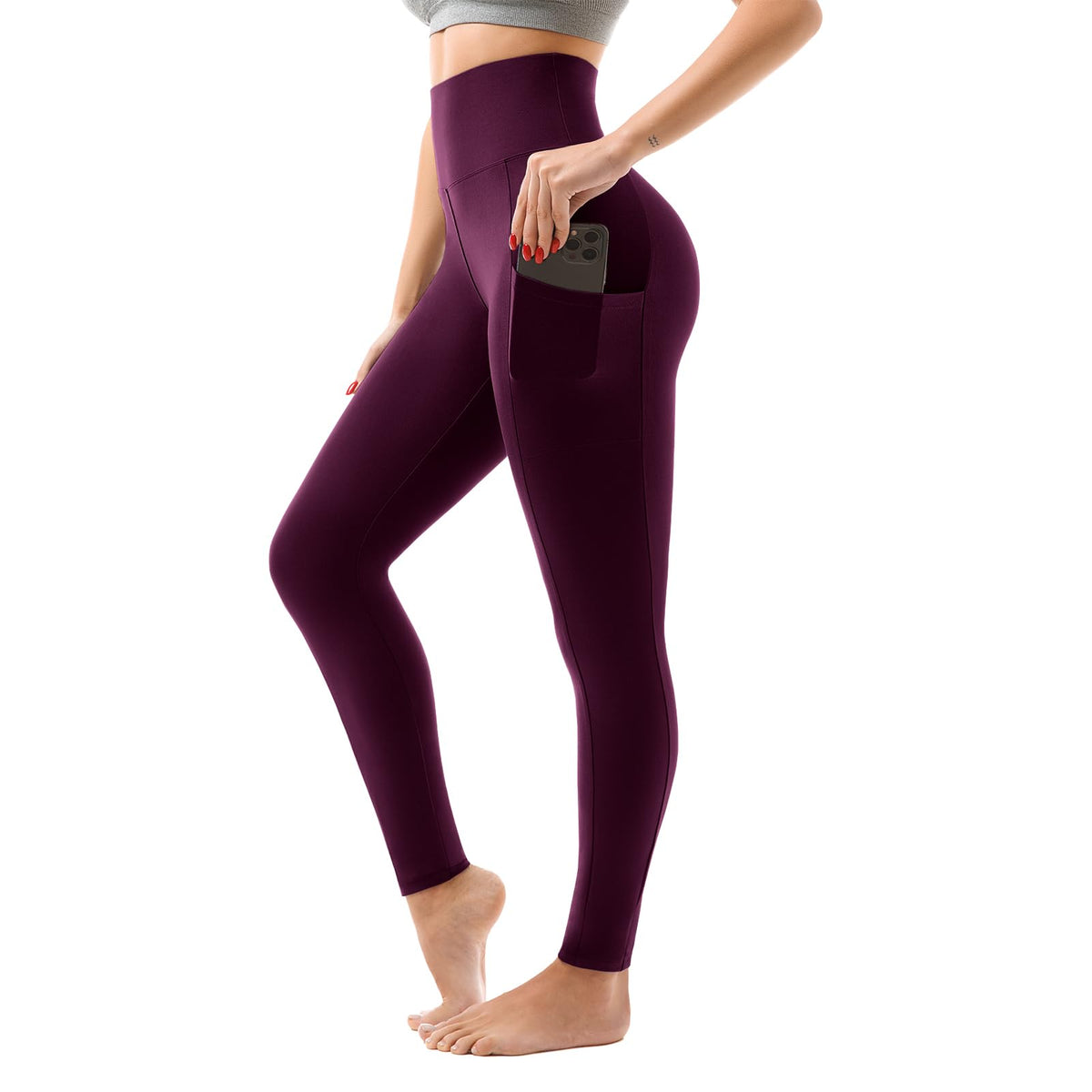 SINOPHANT Womens Leggings with Pockets High Waisted