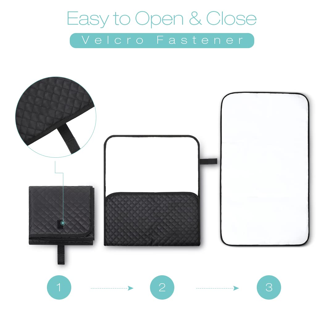 Lekebaby Foldable Travel Changing Mat Portable Baby Change Mat, Grey
