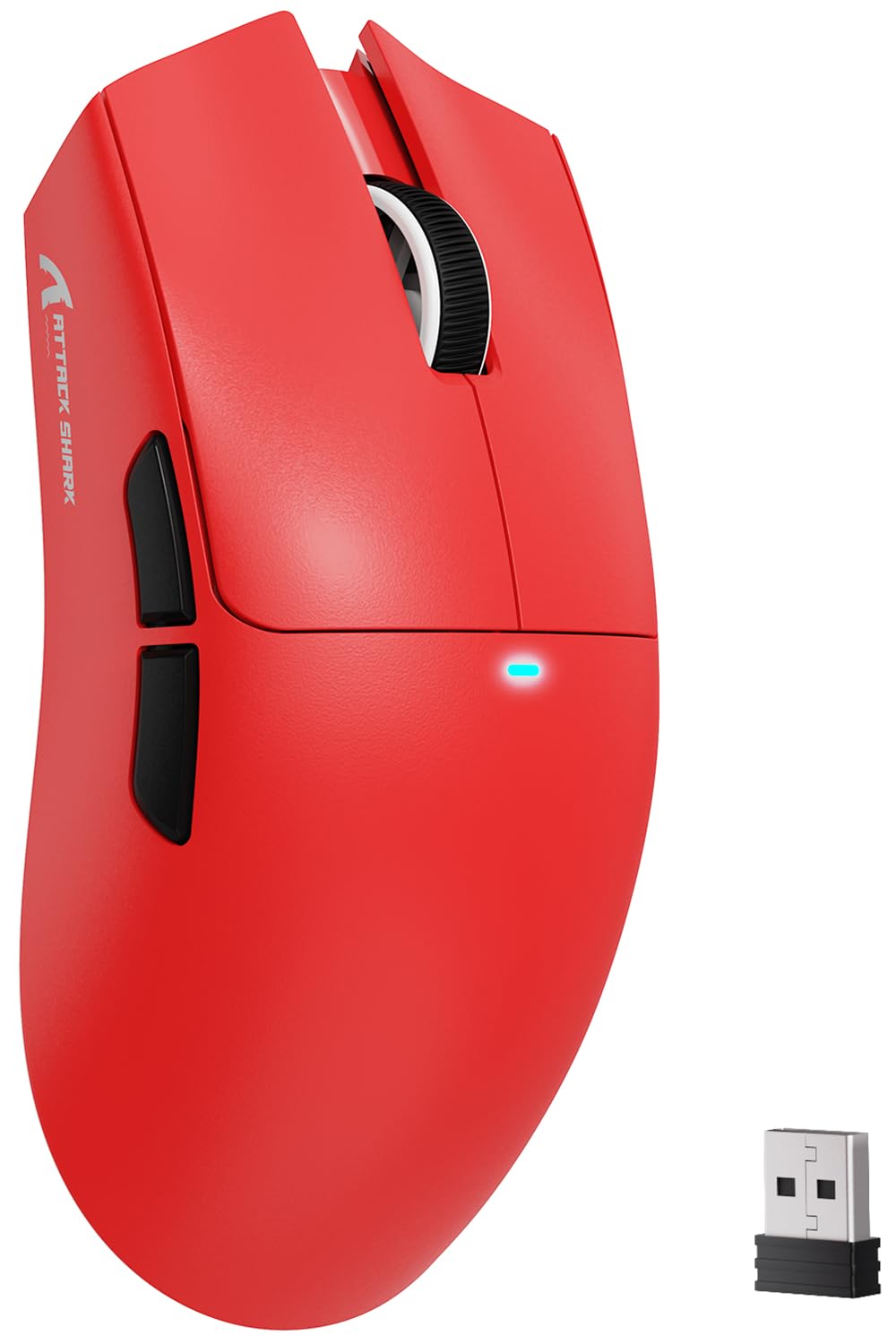 ATTACK SHARK X11SE Wireless Gaming Mouse, 63g Superlight With PixArt PAW3311 Sensor, 22000 DPI, Tri-Mode BT/2.4Ghz/Wired, 1000Hz Polling rate, 300mAh Battery, Dual Driver, for PC/PS/Mac (Berry Red)