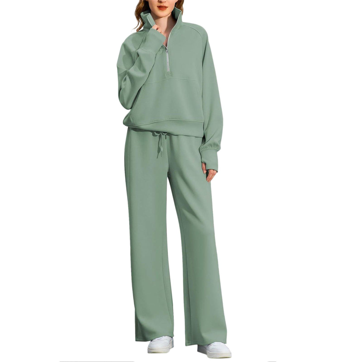 Lounge Wear Sets For Women Uk Women'S Fashion Tracksuit Full Set Comfort Long Sleeve Activewear Fall Outfits Gym Set 2 Piece Ladies Sweatshirts Sweatpants Zip Coat Tops Trousers Sets Clothing