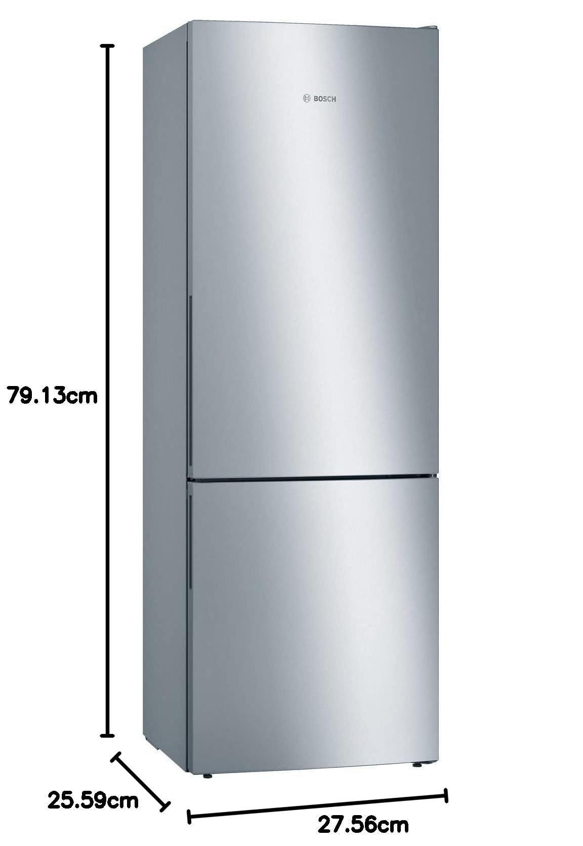 Bosch Series 2 KGN27NLEAG Fridge Freezer, NoFrost, Stainless Steel