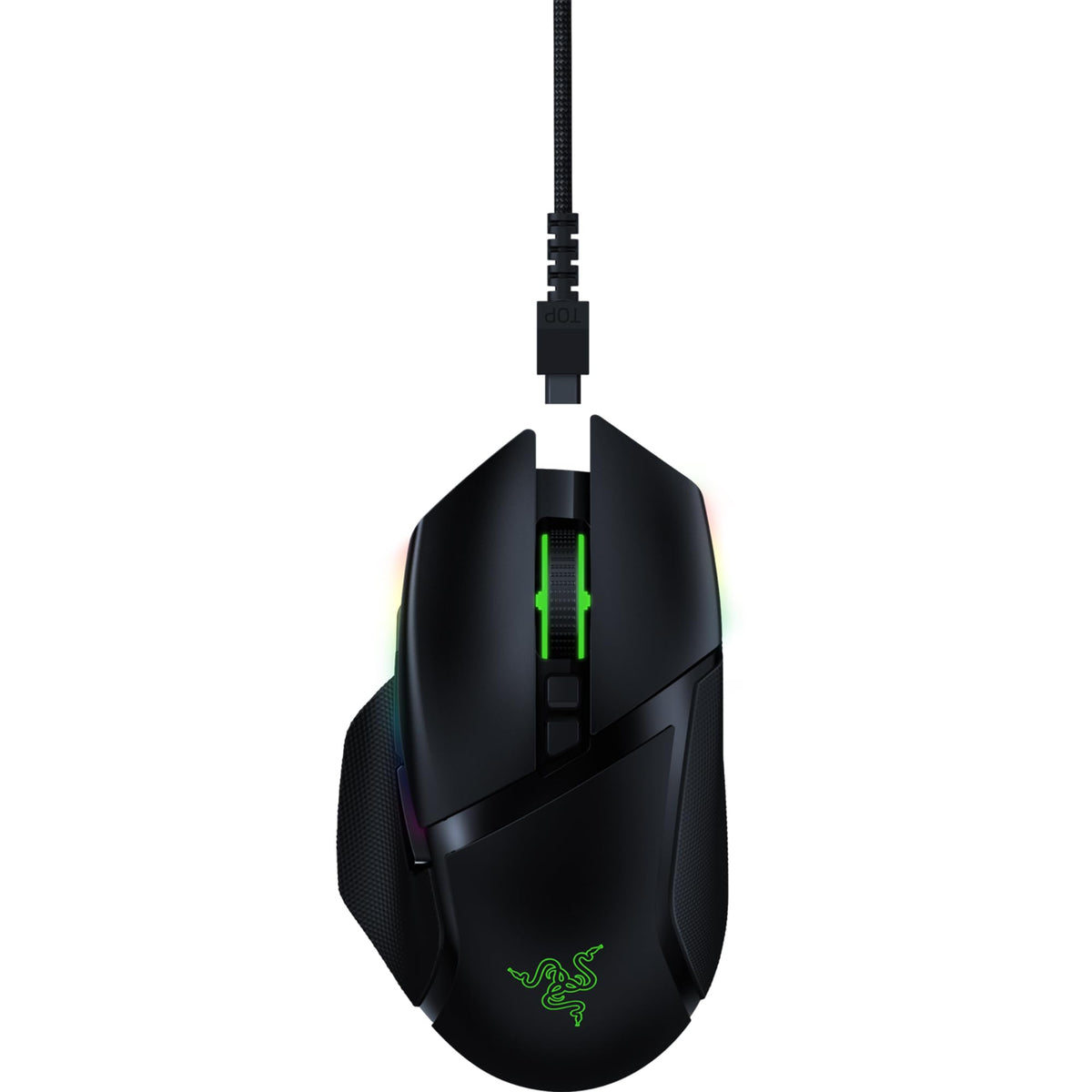 Razer Basilisk V3 - Wired Customisable Gaming Mouse (10+1 Programmable Buttons, HyperScroll Tilt Wheel, 11 Chroma RGB Lighting Zones, Optical Mouse Switches, Focus+ 26K DPI Optical Sensor) Black