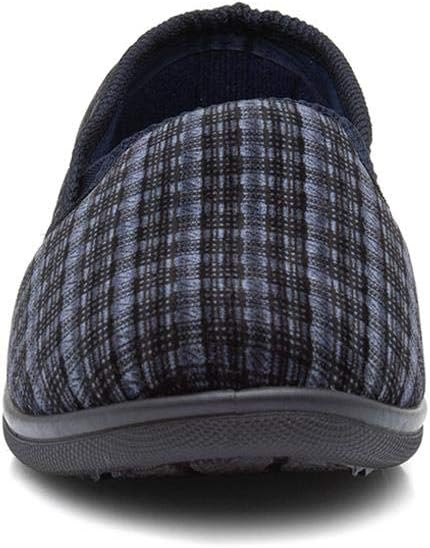 The Slipper Company Mens Twin Gusset Navy Slipper