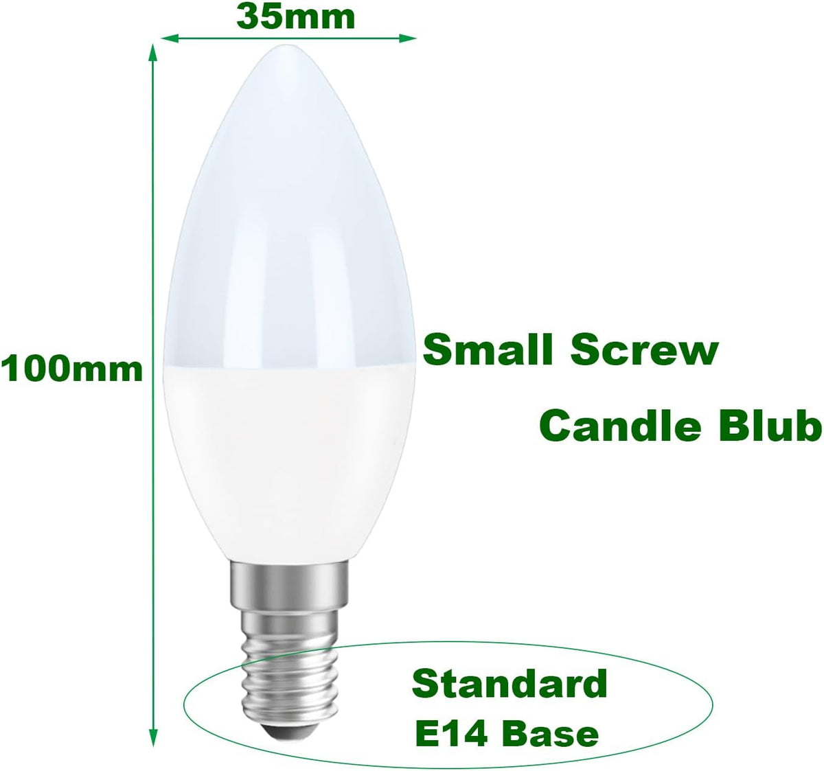 SES E14 Led Light Bulb Warm White,40W Equivalent,Pack of 6
