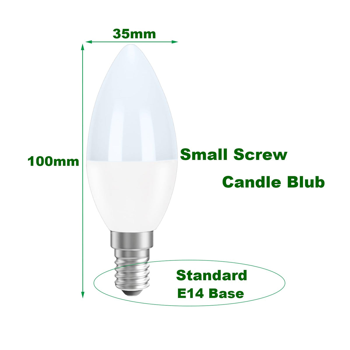 SES E14 Led Light Bulb Warm White,40W Equivalent,Pack of 6