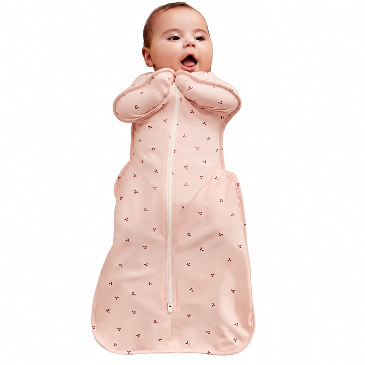 Love To Dream™ Swaddle UP™, Newborn 2.2-3.8 kg - Grey, Snug Fit, Supports Healthy Sleep Routine, 1.0 Tog - Ideal for 20-24°C Temperatures, Machine Washable Cotton & Double Zip for Easy Nappy Changes