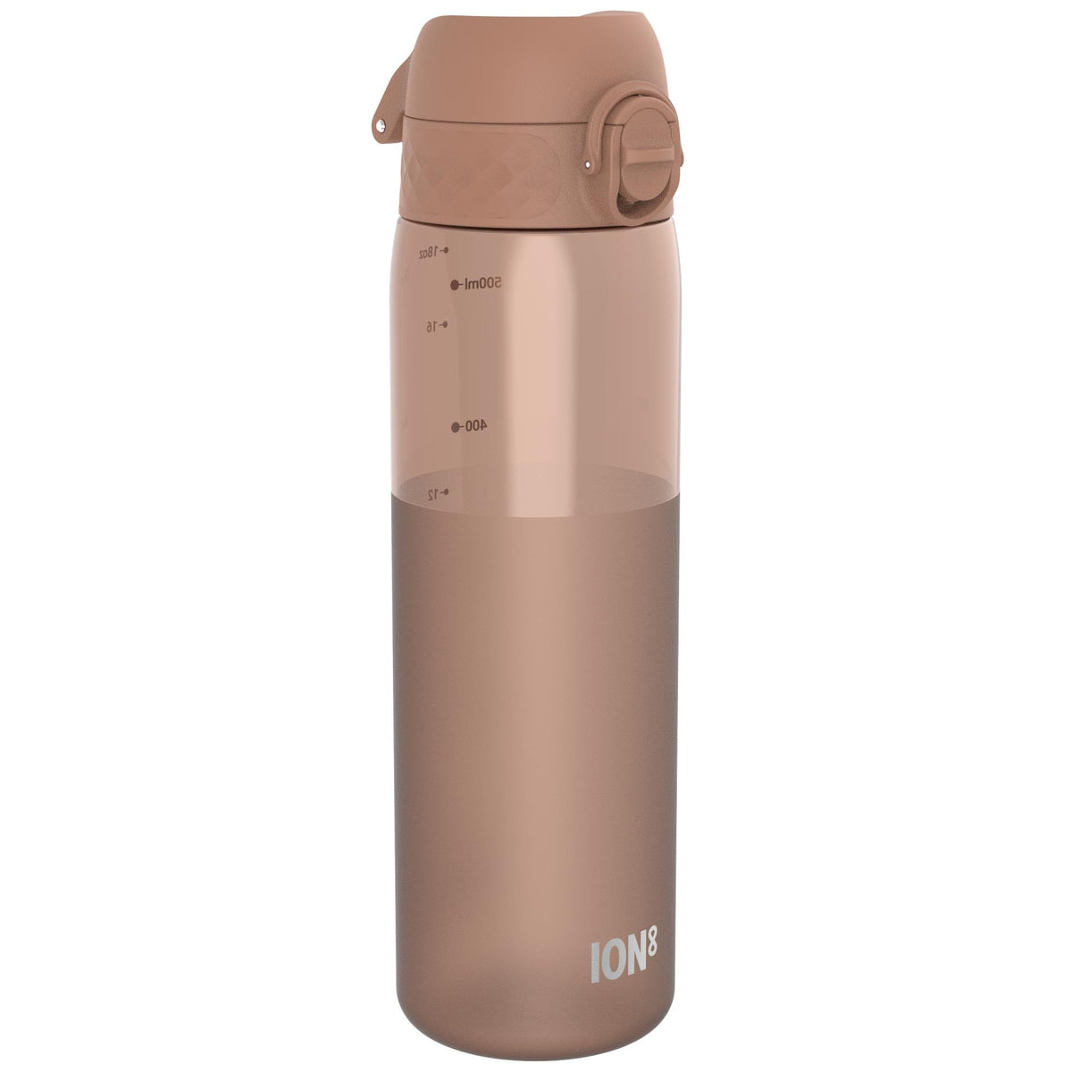 Ion8 Water Bottle, 500 ml/18 oz, Leak Proof, Easy to Open, Secure Lock, Dishwasher Safe, Hygienic Flip Cover, Carry Handle, Fits Cup Holders, Easy Clean, Hot Pink