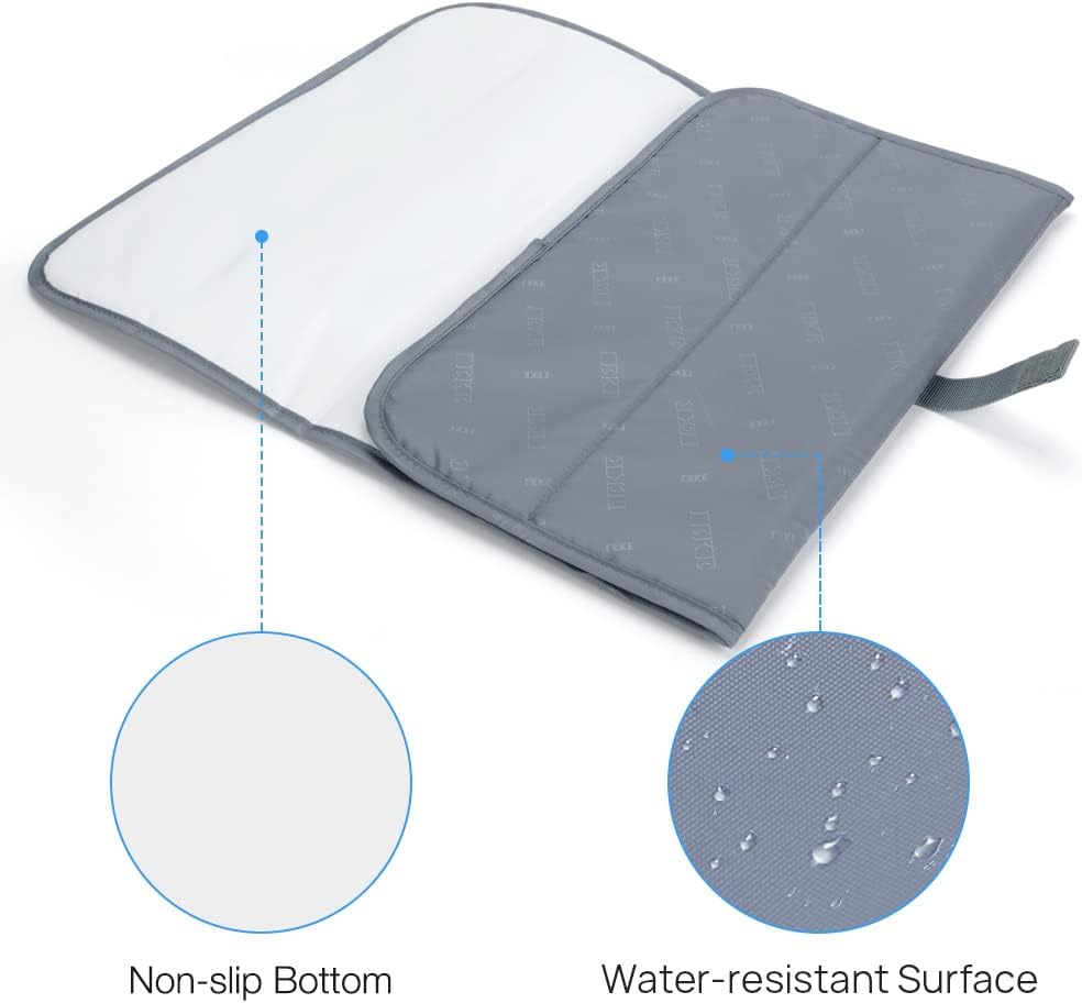 Lekebaby Foldable Travel Changing Mat Portable Baby Change Mat, Grey