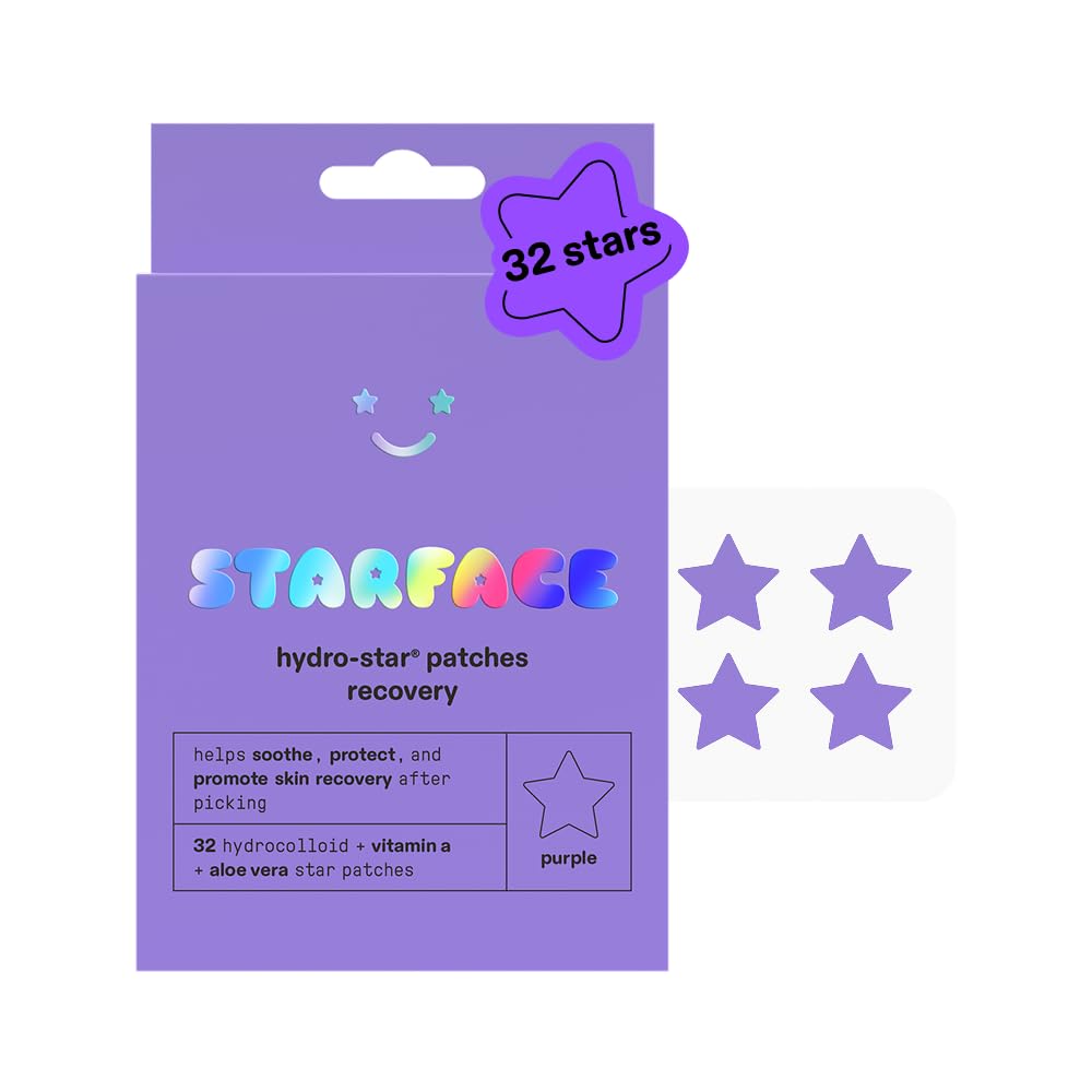 Starface Hydro-Star® Black Hydrocolloid Star-Shaped Pimple Patch, 96 ct