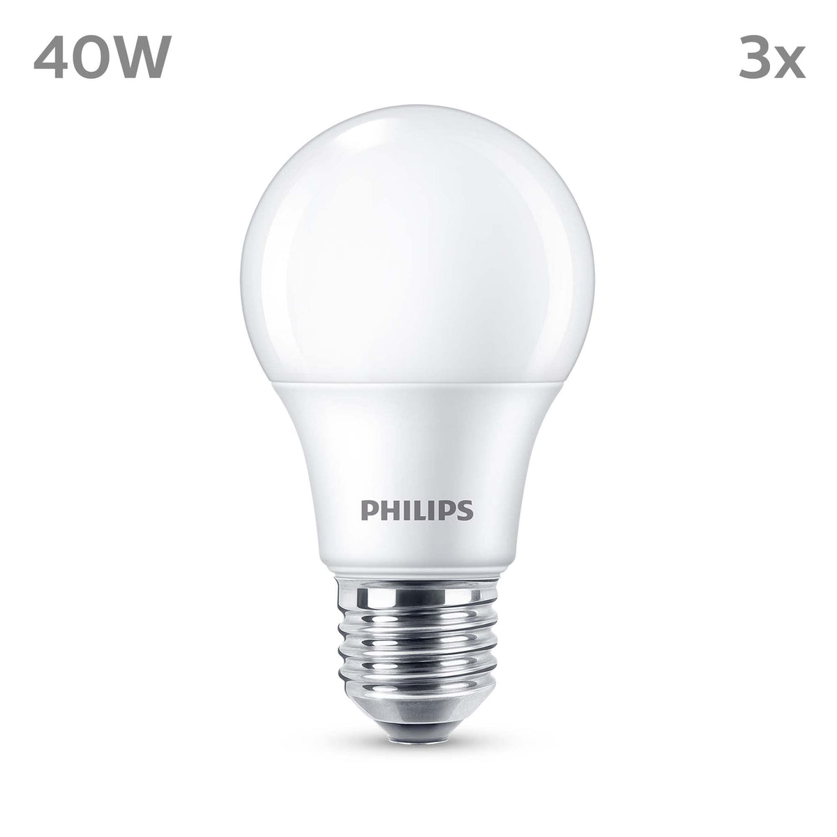 PHILIPS LED Frosted A67 Light Bulb 3 Pack [Warm White 2700K - E27 Edison Screw] 100W, Non Dimmable. for Home Indoor Lighting