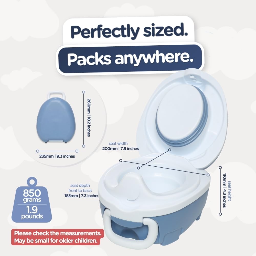 My Carry Potty - Travel Potty, Award-Winning Portable Toddler Toilet Seat for Kids to Take Everywhere (Ladybird)