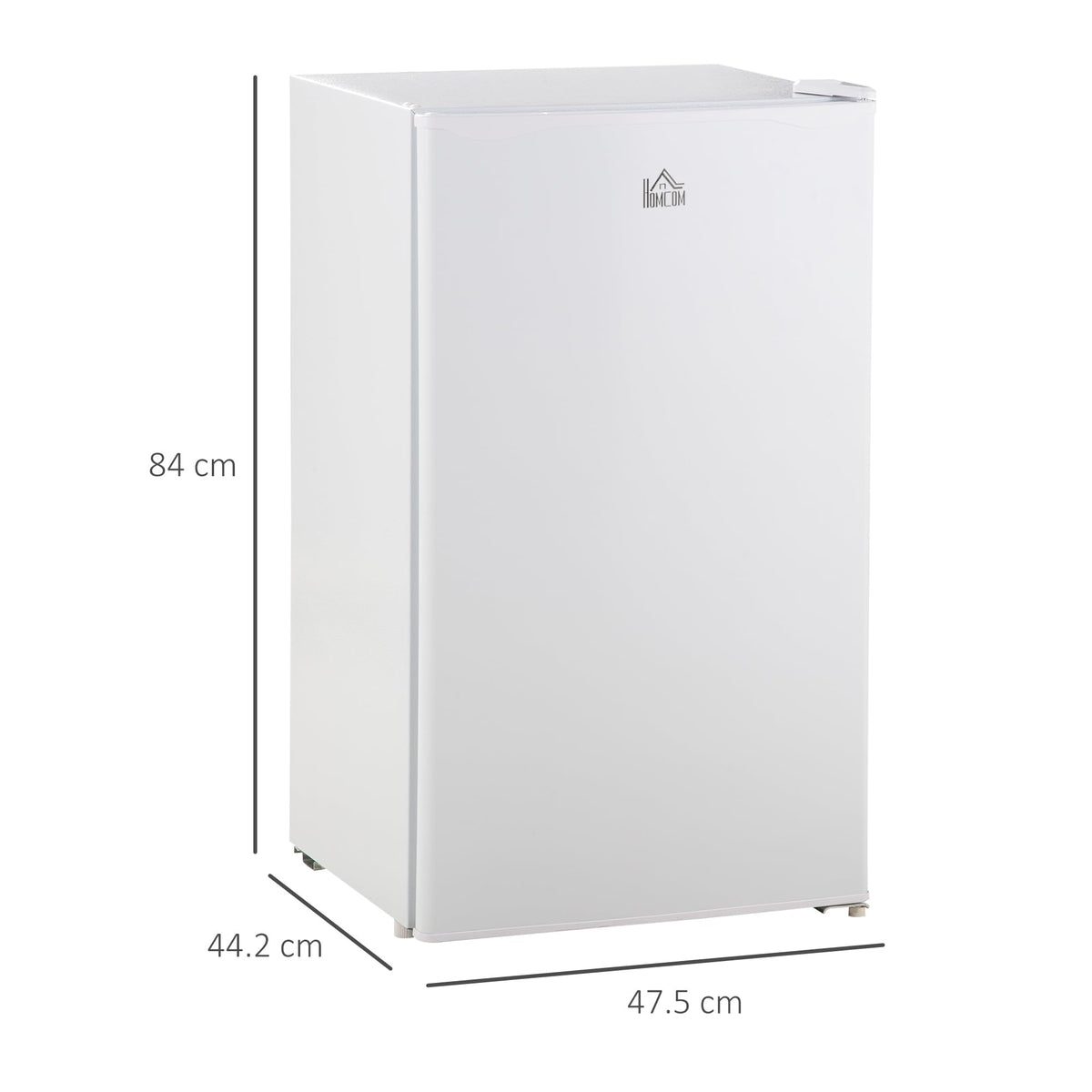 HOMCOM Under Counter Fridge 91L Small Fridge with Chiller Box Silver Tone