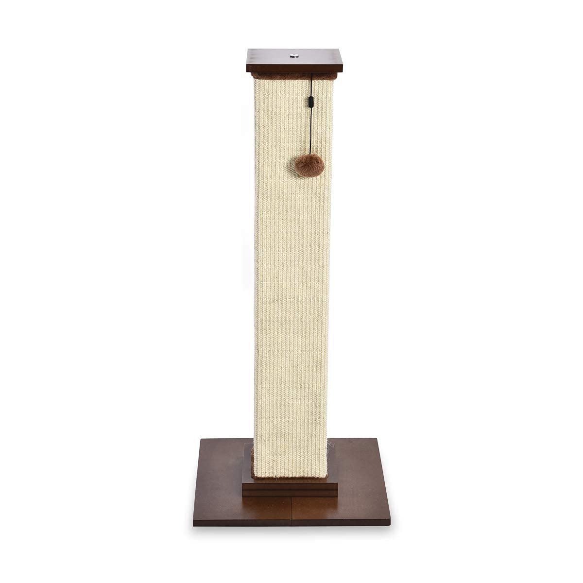 Amazon Basics Cat Scratching Post for Indoor Cats, Standard with Dangling Toy, 80 cm, Grey