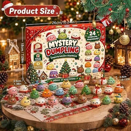 Squishy Advent Calendar 2026 With 24day Squishies Dumpling Christmas，B