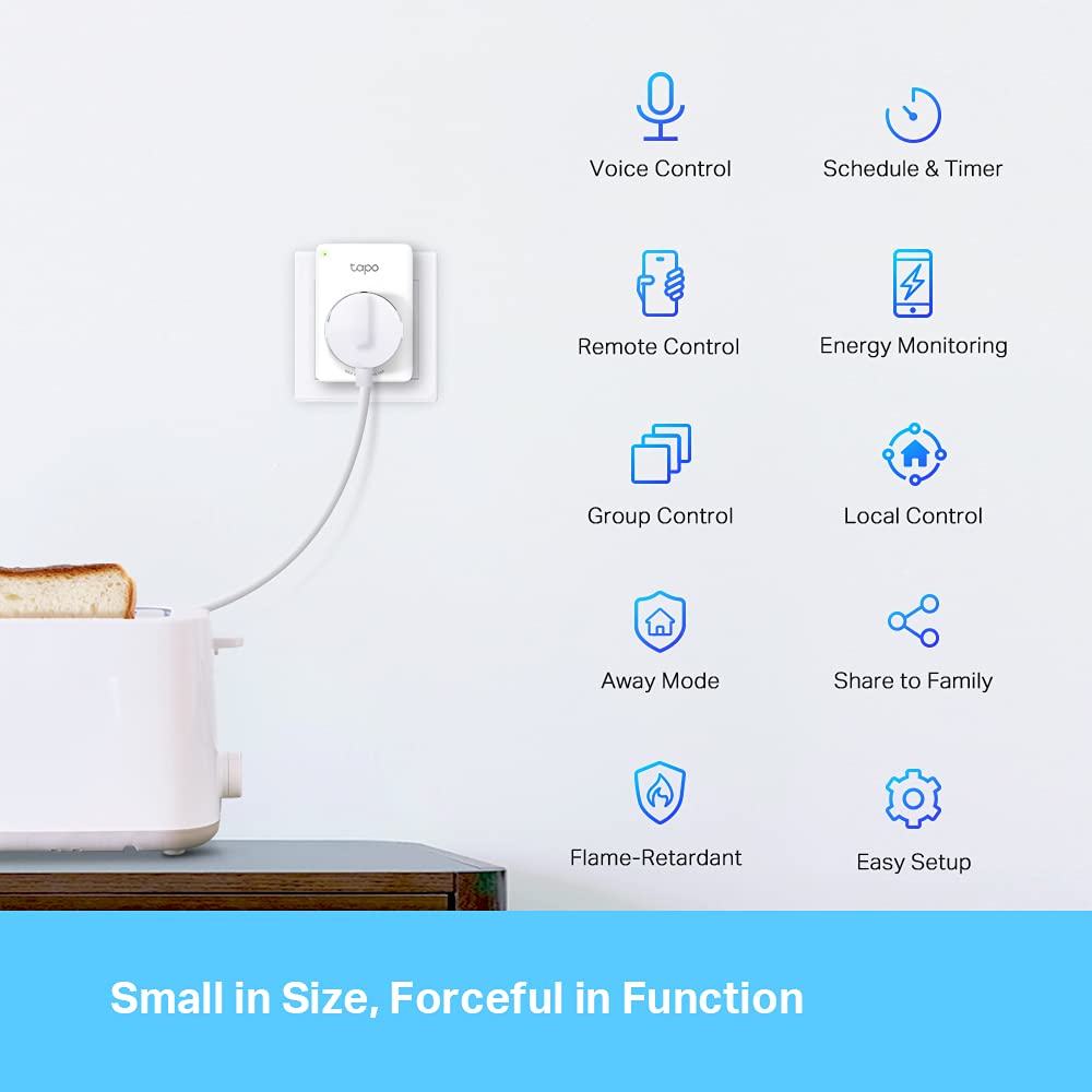 Tapo P100 2-Pack Smart Plug, Wi-Fi, App Remote Control, Voice Control with Alexa & Google, Away Mode, Scheduling & Timer, Device Sharing, Easy Set Up, Multiple Safety Guarantees