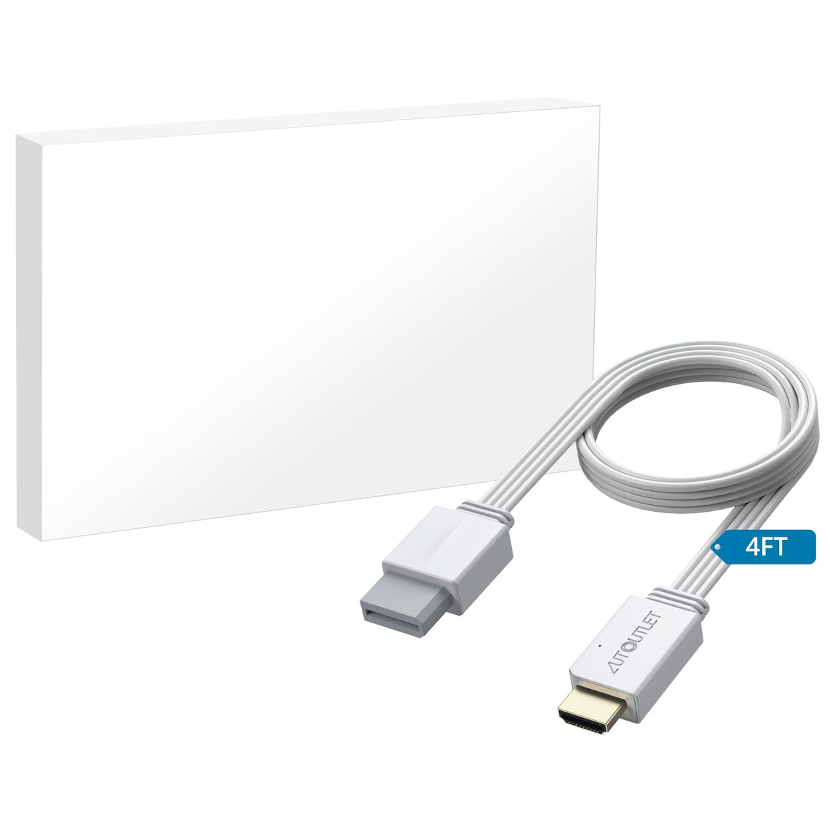 AUTOUTLET Wii to HDMI Converter 1080P 5ft/150 cm for Full HD Device, Adapter with HDMI Male Cable Output Compatible with Nintendo Wii, Wii U, HDTV, Monitor-Supports All Wii Display Modes