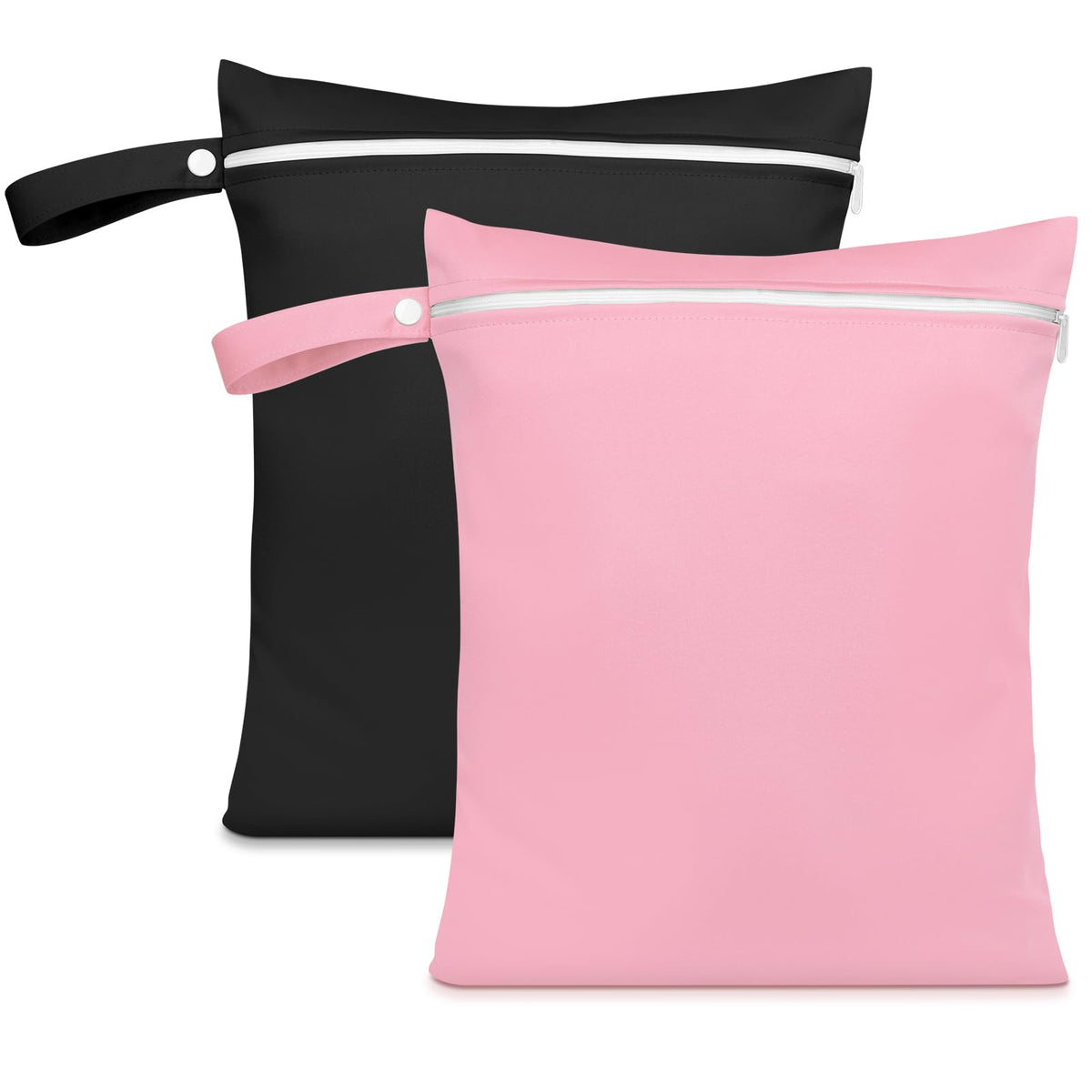2PCS Wet Bags for Baby Items, Wet Swimsuits, Beach, Camping(Black)