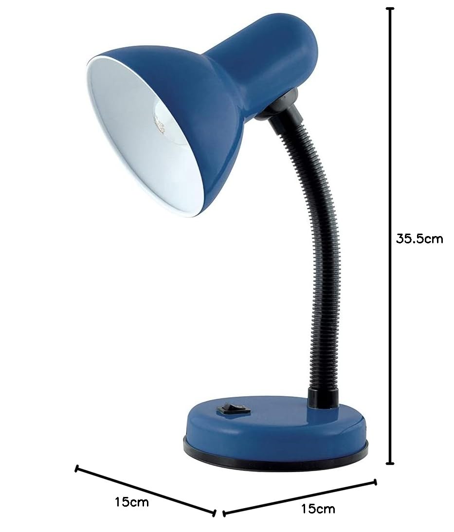 HOMELIFE 35w 'Classic' Flexi Desk Lamp with Versatile Flexible Neck - Integral On/Off Switch - Approx. 34cm Height - L958BK - Onyx Black