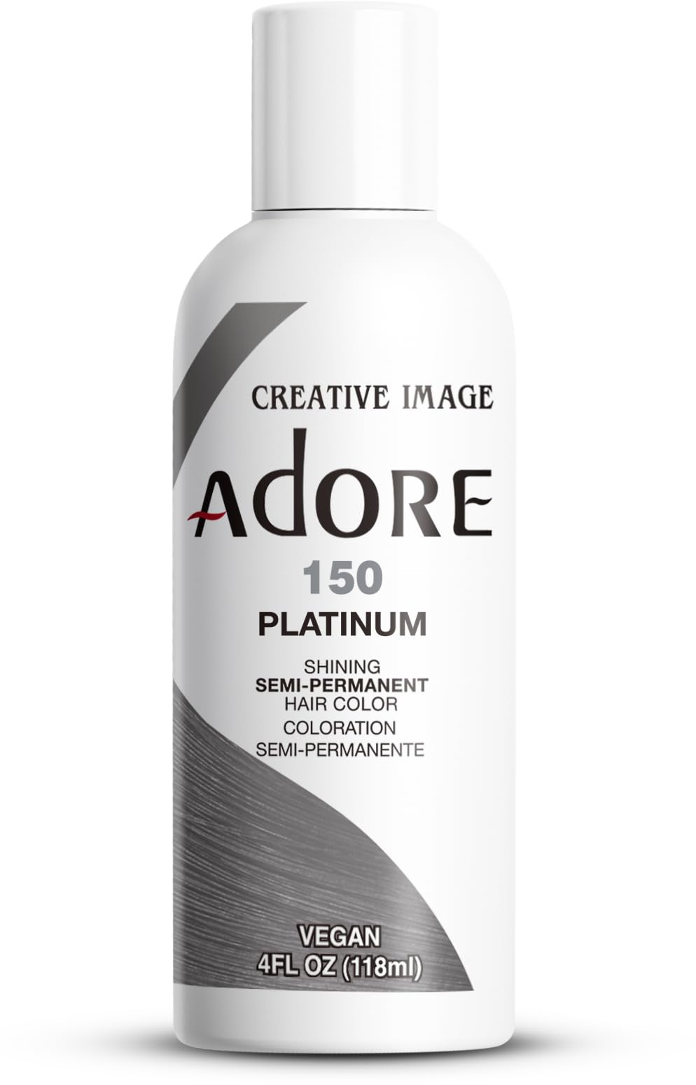 Adore Shining Semi Permanent Hair Colour 121 Jet Black – Vibrant Black Hair Dye, Vegan & Cruelty-Free, Ammonia, Peroxide & Alcohol Free