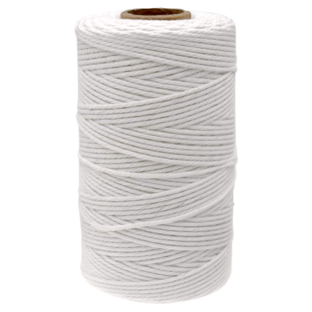 jijAcraft 4MM White Macrame Cord: 100M Cotton String Twine for Crafts