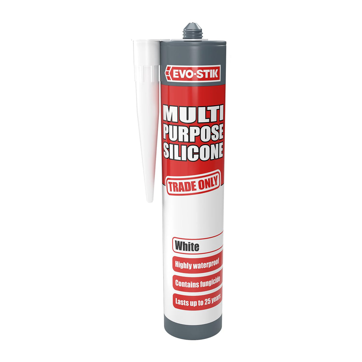EVO-STIK Multipurpose Silicone Sealant Clear - Waterproof - Mould Resistant