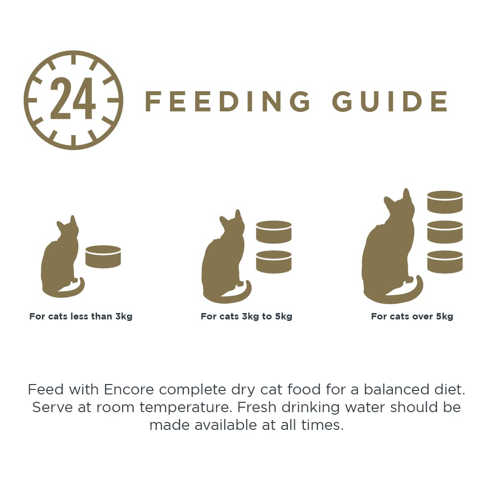 Encore Natural Wet Adult Cat Food, Fish Selection in Broth, 8x70g Tins