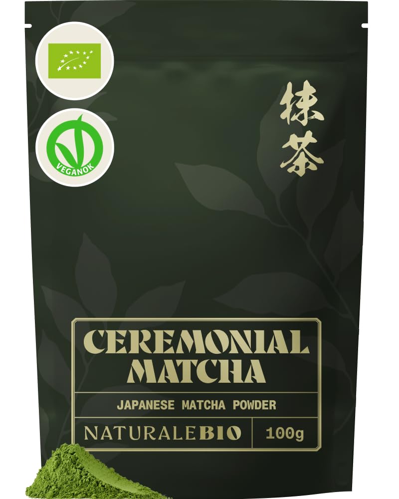 NaturaleBio Organic Premium Grade Japanese Matcha Powder L-Theanine