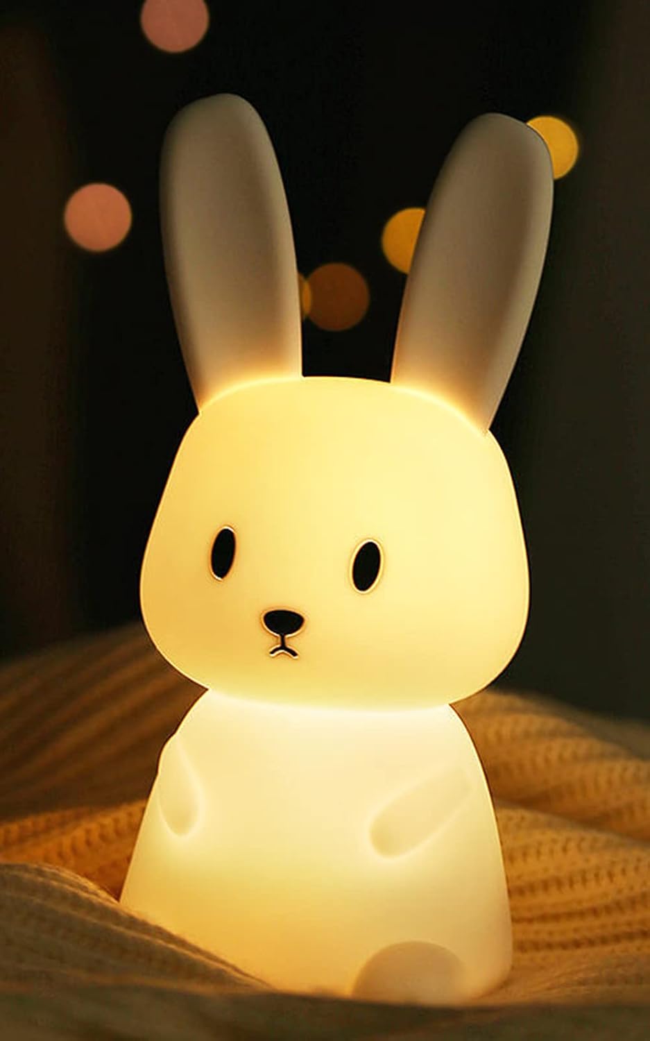 ZKLiLi Cat Night Light for Kids,Cute Night Lamp for Nursery,Squishy Silicone Touch Lights Portable, Gift for Birthday and Christmas for Kids Baby Children (Battery Cat)