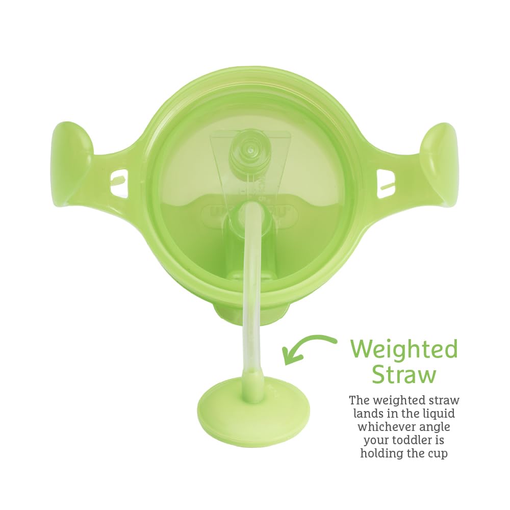 Munchkin Click Lock Tip & Sip Straw Cup Set| Baby & Toddler Sippy Cups with Straw| BPA Free Non Spill Cup| Dishwasher Safe Baby Straw Cup| Weighted Straw Childrens Cups| 7oz/207ml| 2 Pack| Pink/Purple