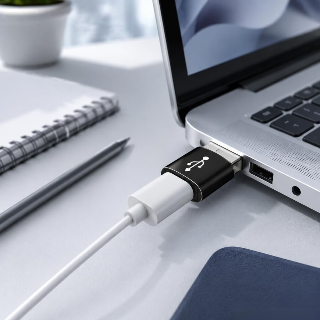 USB C to USB Adaptor, USB to USB C Adapter 2Pack, Type C Female to A Male Charger Cable Converter Compatible with Notebook, Tablet, Smartphone, iPad 10 Air 4 5,Apple 15 14 13 12 Pro Max (Red)