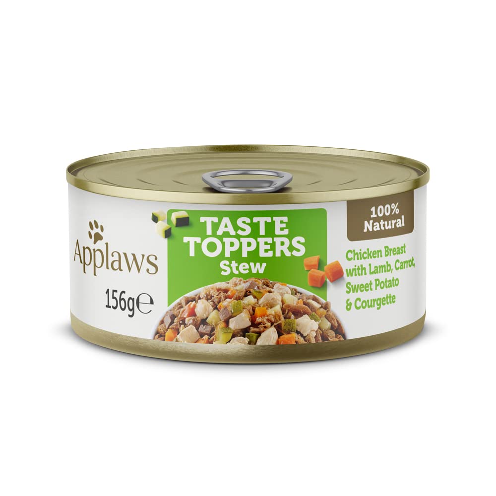 Applaws Natural Wet Dog Food Topper, Chicken Selection in Broth, 8x156g Tin